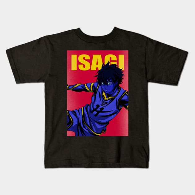 Isagi Yoichi Blue Lock Kids T-Shirt by Rekayasabumi